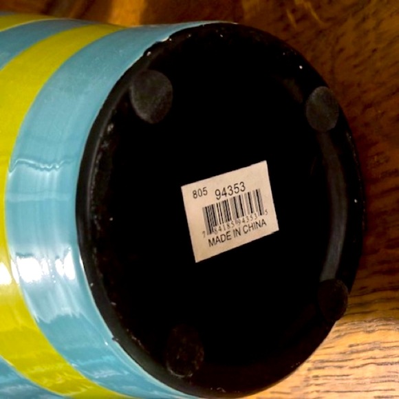 Turquoise & Lime Green Vase - Picture 7 of 8